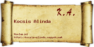 Kocsis Alinda névjegykártya